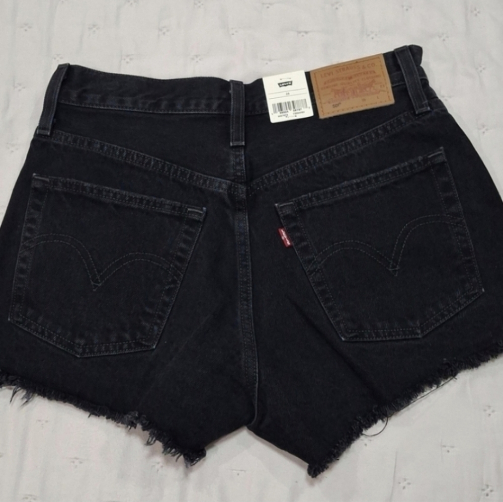 Levi's Premium 501 High Rise Shorts Stowaway Sz 26 - Picture 6 of 15